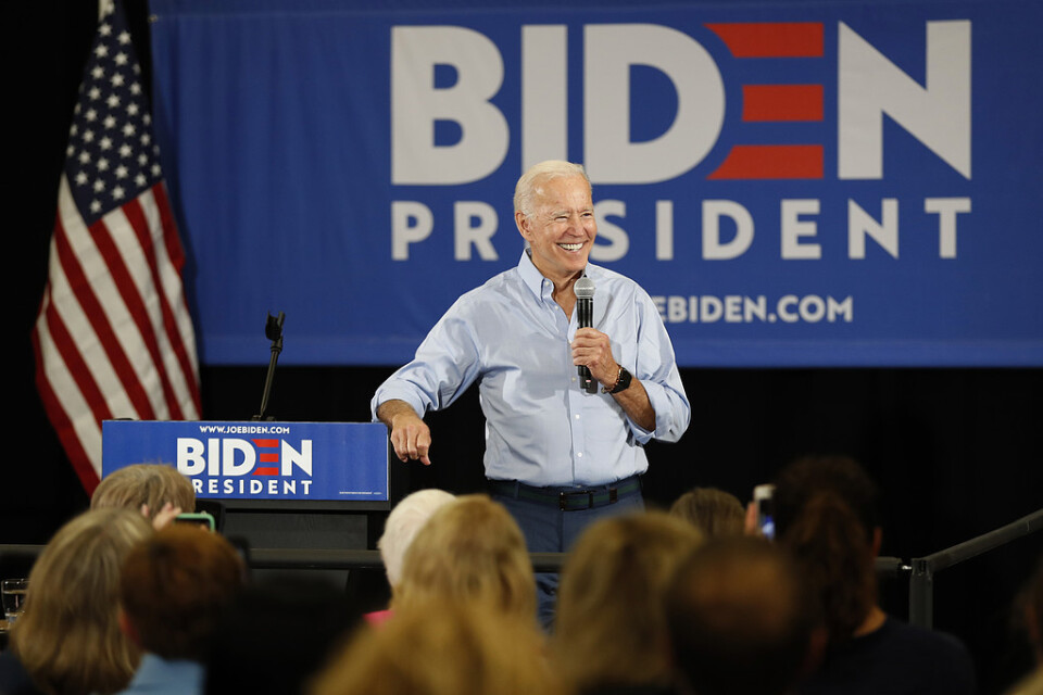 Presidentaspiranten och tidigare vicepresidenten Joe Biden kampanjar i Iowa.