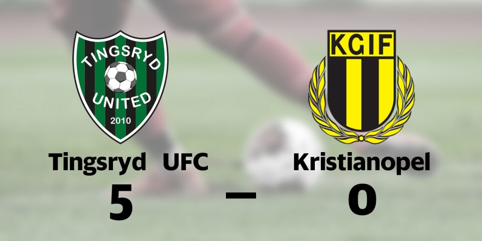 Tingsryd United FC vann mot Kristianopels GoIF