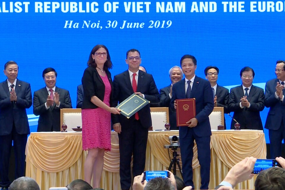 Malmströms sista framgång som EU-kommissionär – det handelsavtal mellan EU och Vietnam som undertecknades i Hanoi sommaren 2019. I förra veckan röstade EU-parlamentet för att godkänna avtalet.