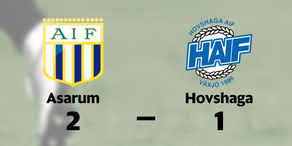 Asarums IF FK vann mot Hovshaga AIF