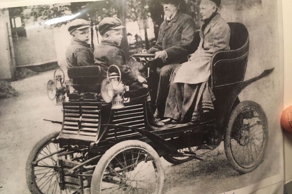 Så här såg det ut när bilen kom till Blekinge. Året är 1892.