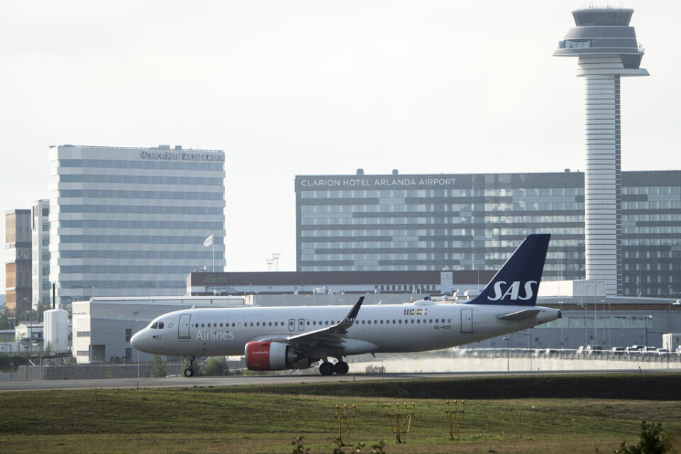 Flygbolaget SAS har varslat om lockout på Arlanda. Arkivbild.