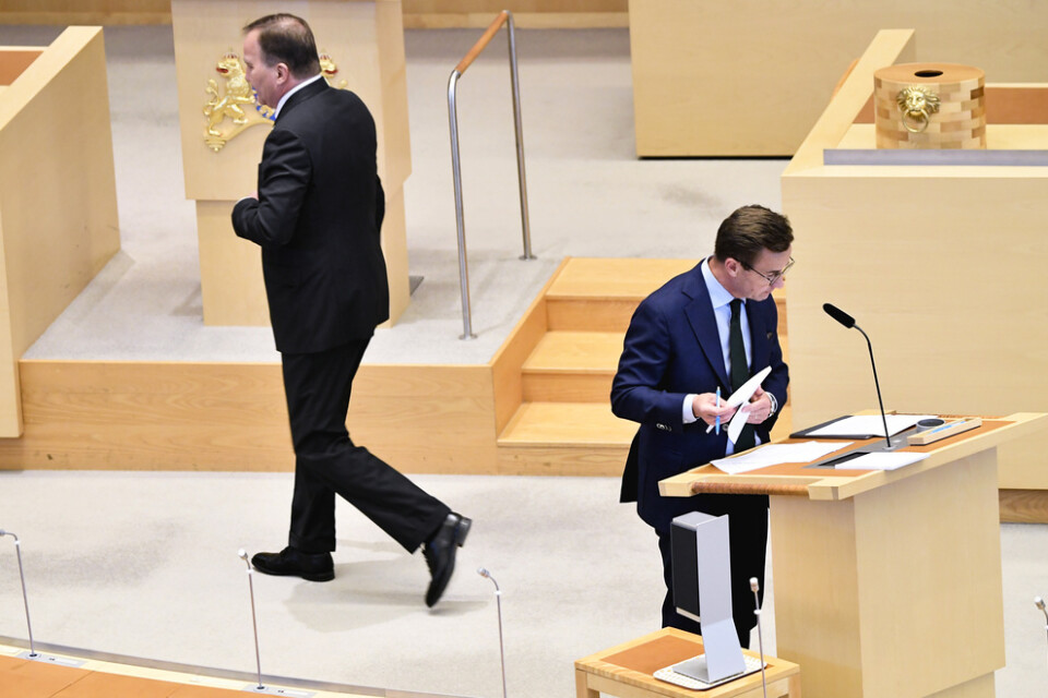 Partier som stöttar Ulf Kristersson som statsminister har fått större stöd den senaste månaden. Arkivbild.