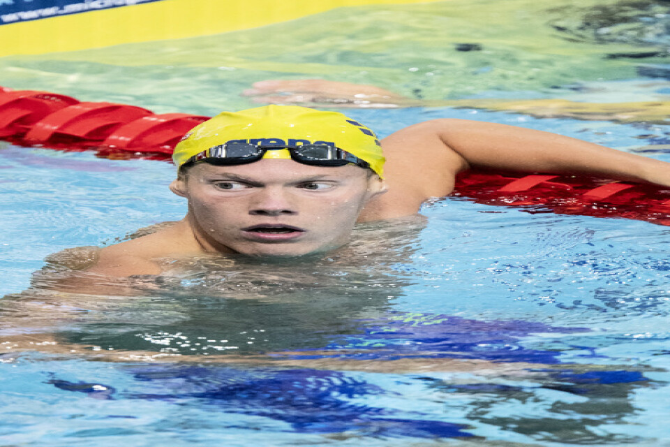 Det blev ingen medalj för Adam Paulsson på 400 meter medley – men väl ett nytt svenskt rekord i Universiaden i Neapel. Arkivbild.