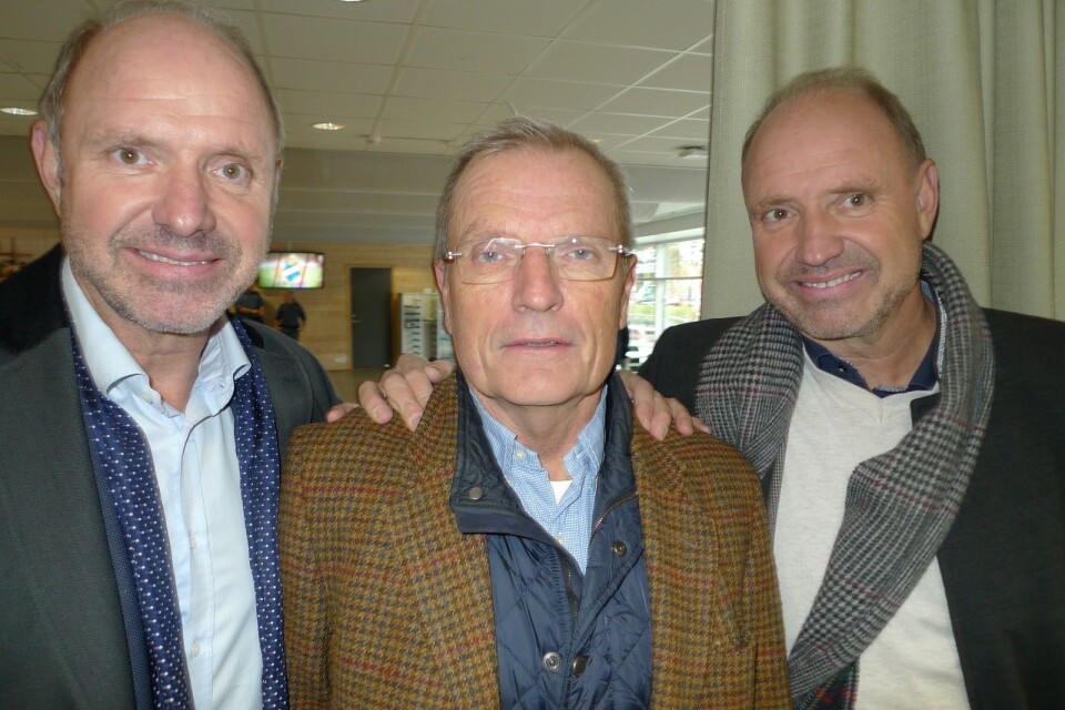 Tre Österlegendarer, bröderna Andreas och Thomas Ravelli flankerar Europacupmästaren Björn Andersson, bosatt i Halmstad,