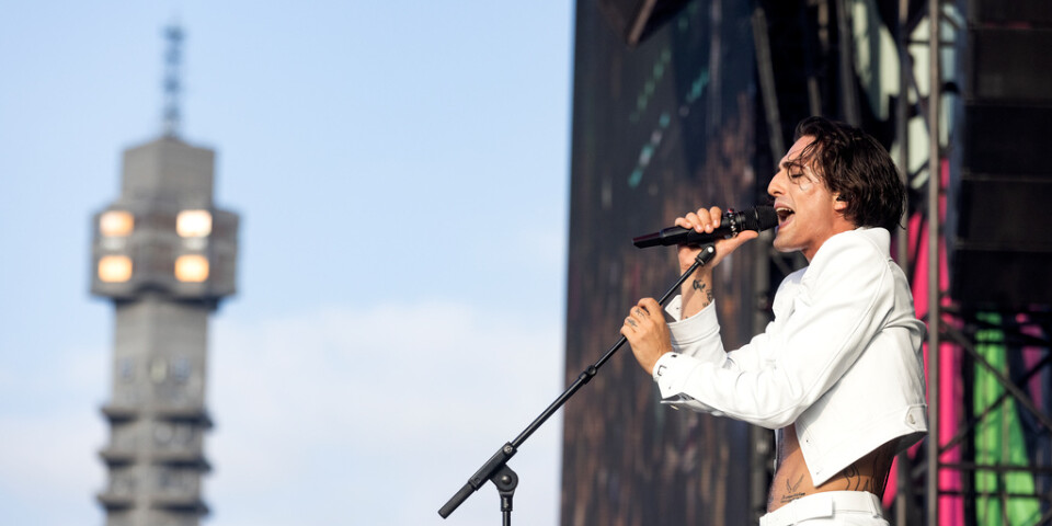 Måneskin spelade i skuggan av Kaknästornet på årets Lollapaloozafestival.