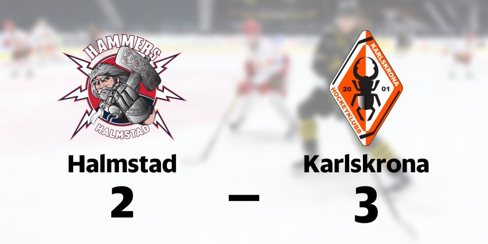 Halmstad Hammers HF förlorade mot Karlskrona HK