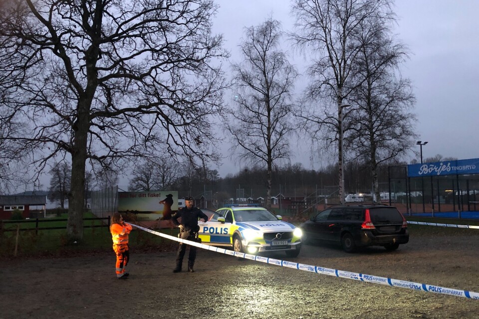De misstänkte mördaren greps i Tingsryd vid 15-tiden på onsdagen.